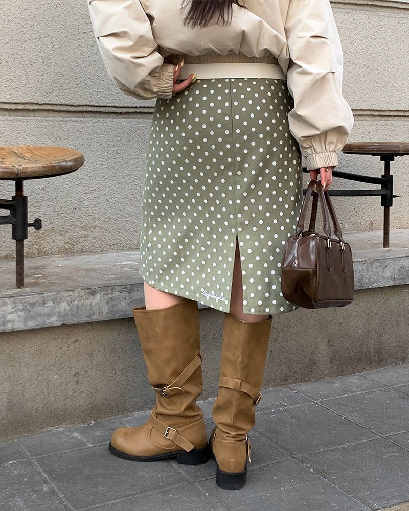 [ORIGINAL] Corinne Dot Midi Skirt
