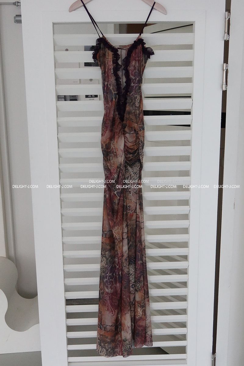 Peppy See-Through Maxi Long Dress