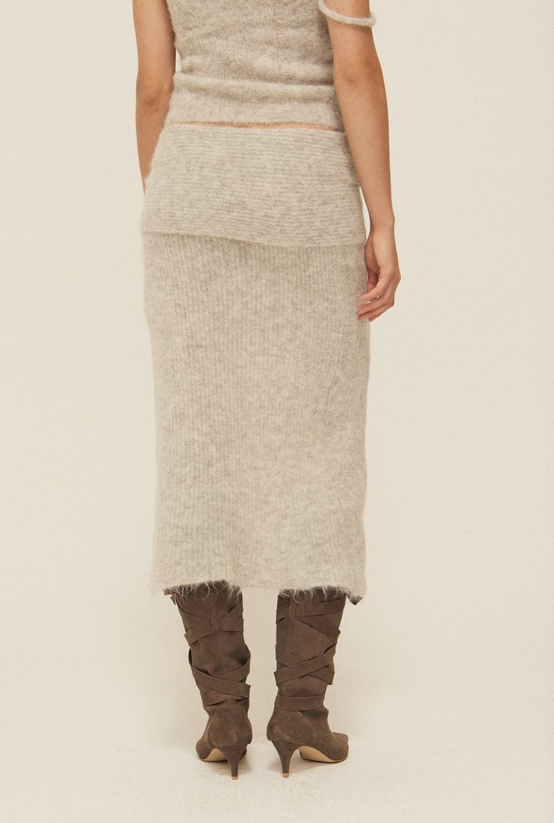 Mocha slit skirt