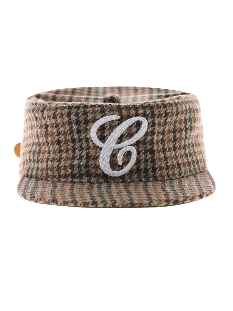 6CRAYON Houndstooth Flat Top Casual Baseball Cap