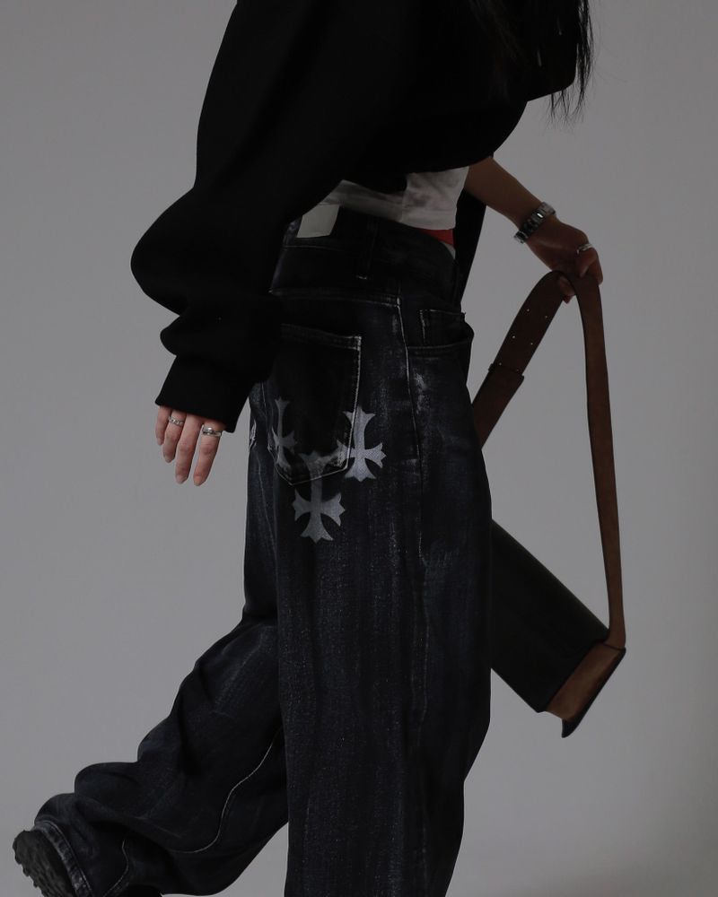The cross denim (Unisex)