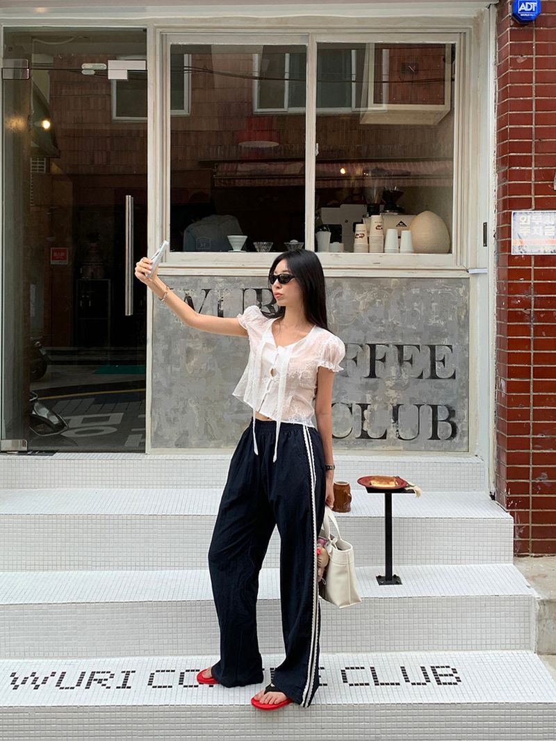 TRENDY APPAREL（トレンディー アパレル）の「[MADE] Rollton nylon lace track bendable pants（Pants）」