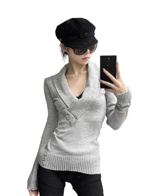 EEUN（イウン）の「Annie Button Wrap Knit（Tops）」