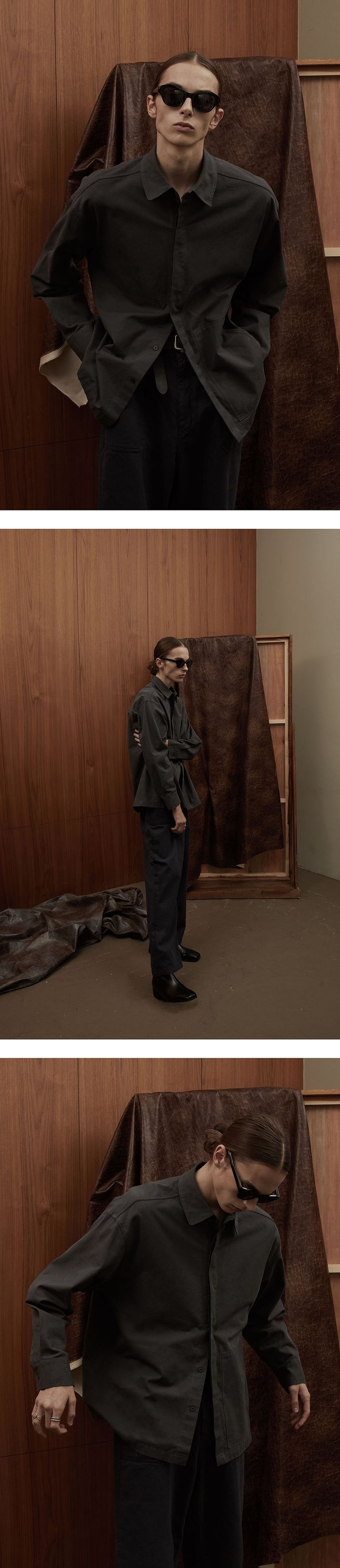 EASY OVERSIZE SHIRTS [CHARCOAL]