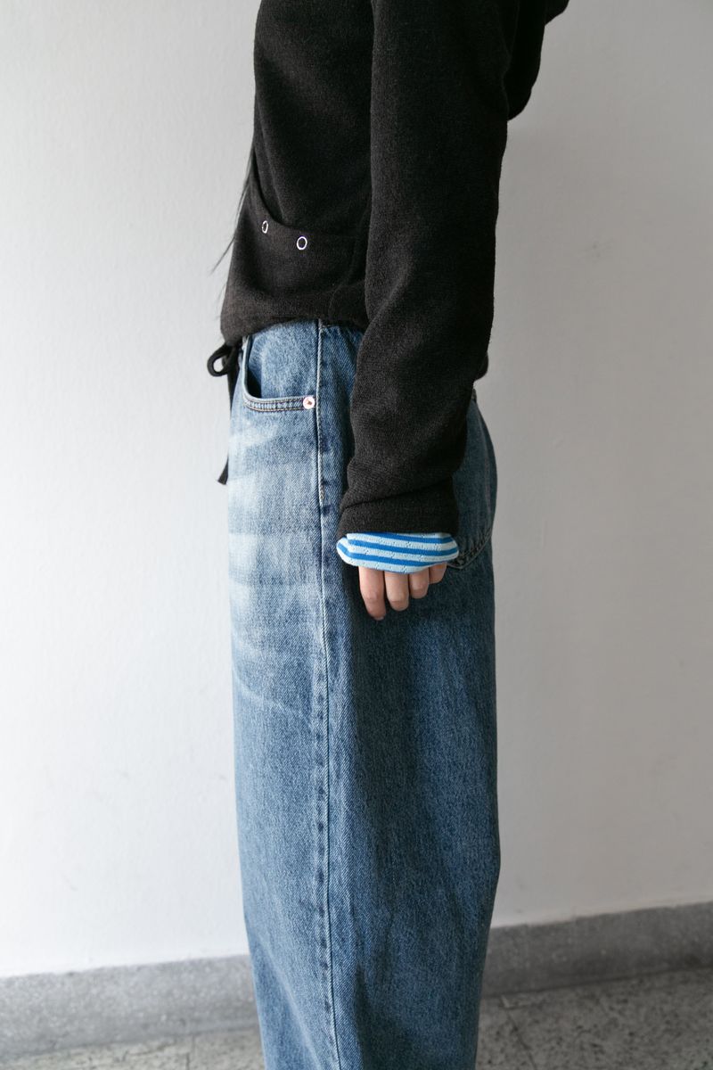 cats balloon denim pants(S-L)