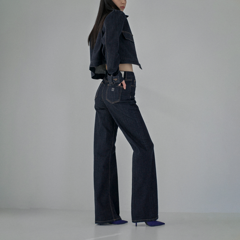Classic Flare Denim Black Indigo - YF392