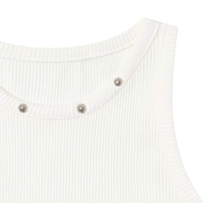 Ake Studded Sleeveless White [WOMEN]