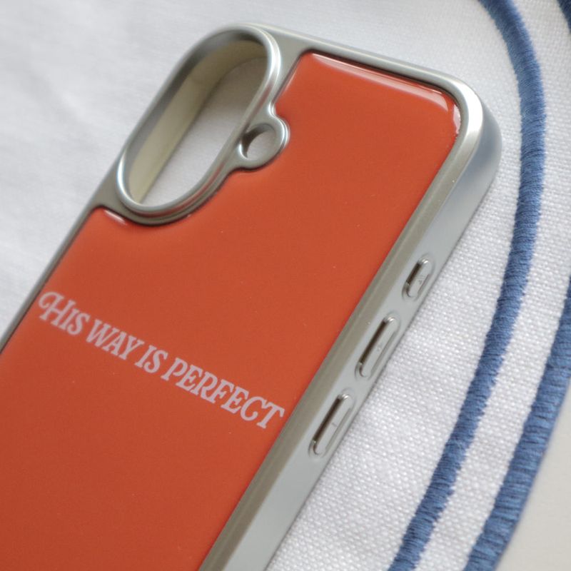 [MADE] HIS WAY IS PERFECT SILVER EPOXY PHONE CASE