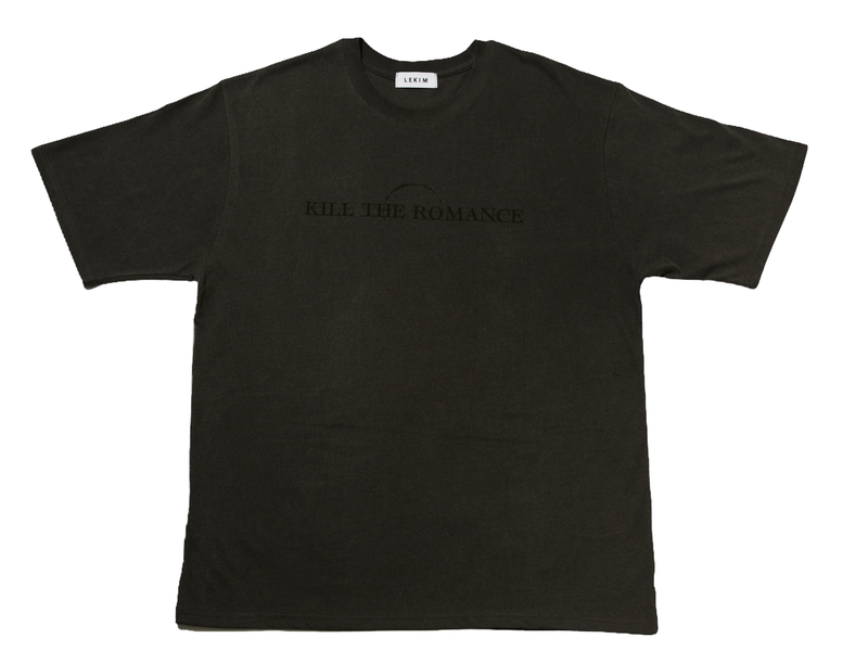 LEKIM(レキム)の「KILL THE ROMANCE T-SHIRT PIGMENT BLACK(Tops)」