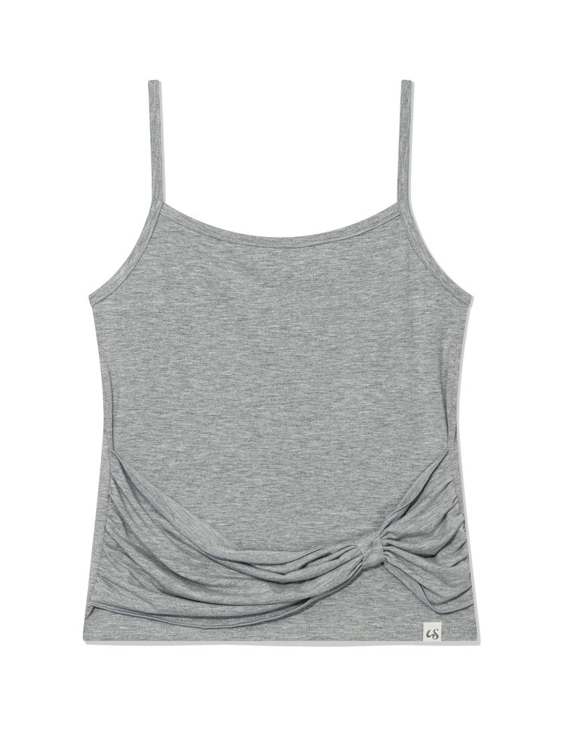 RIBBON SLEEVELESS(GREY)