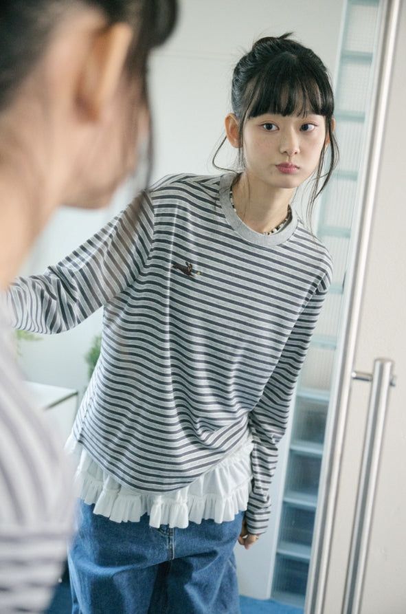 26SS★ パピーストライプ長袖Tシャツ