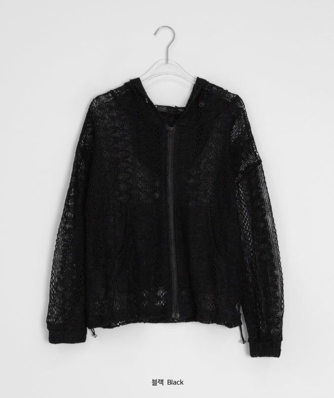 Ryoga Mesh Summer String Hood Zip-Up