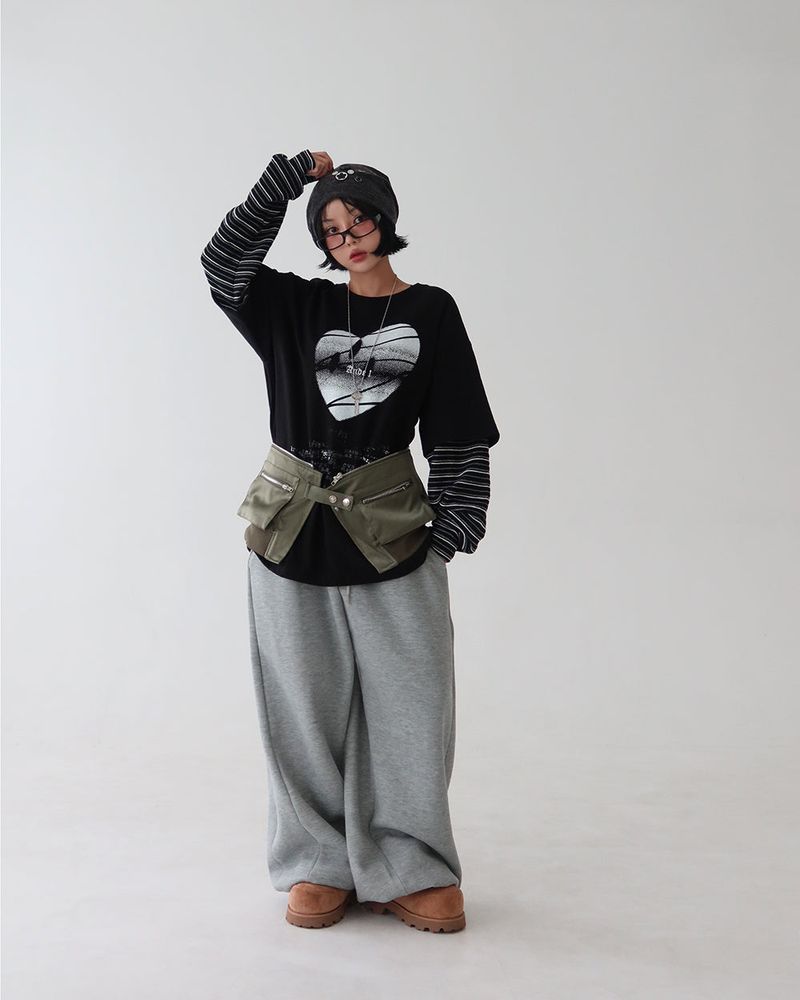 Delight-J（ディライトジェイ）の「ST Short-Sleeved Layered Sweatshirt（Tops）」