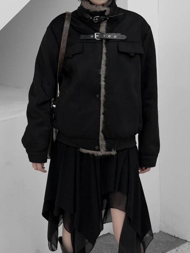 Recho Adjust Fur Suede Jacket