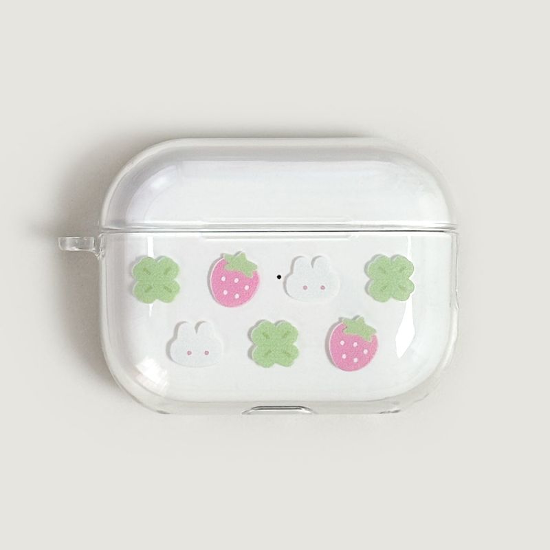 [AirPods] Clover Rabbit Strawberry  hard case (only case)