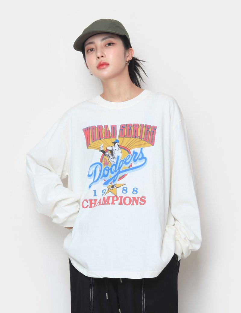nutellike(ヌテールライク)の「Dodgers 1988 Long Sleeve T(Tops)」