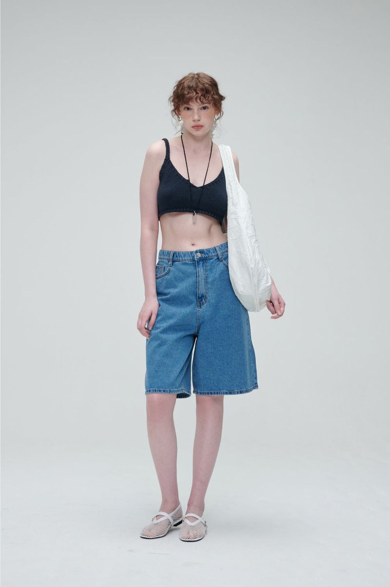 MADE_Big Curve Stitch Tote Bag / Plain white
