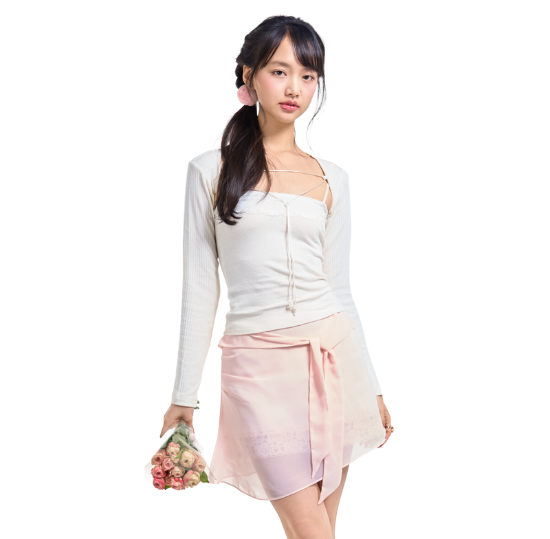ROSY MIDI SKIRT [PINK]