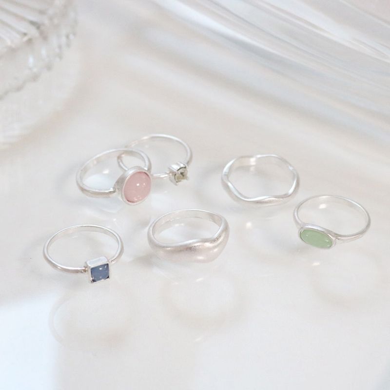 Vivid Moody Ring Set - 6 Set