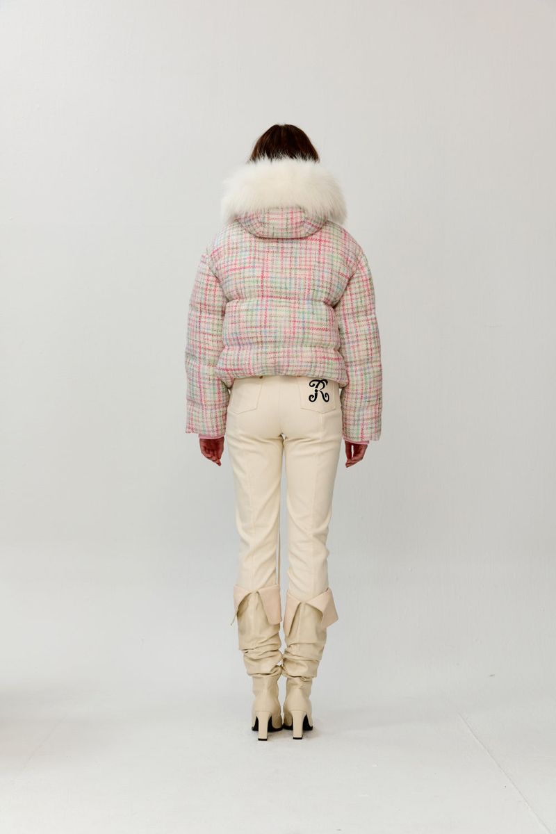Tweed down jacket