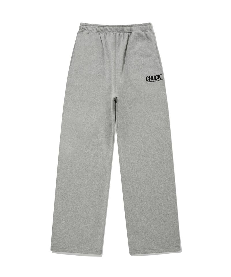 CHUCK(チャック)の「シグネチャーロゴ ストリングスウェットパンツ / CHUCK SIGNATURE LOGO STRING SWEAT PANTS (GRAY)()」