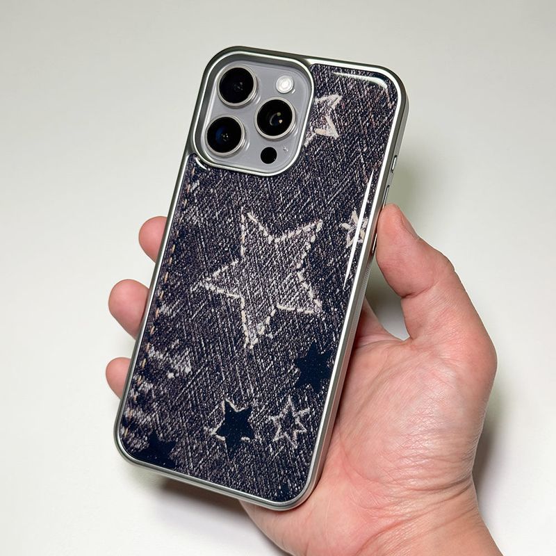 Faded Denim Stardust Phone Case Brown (SV_Epoxy)