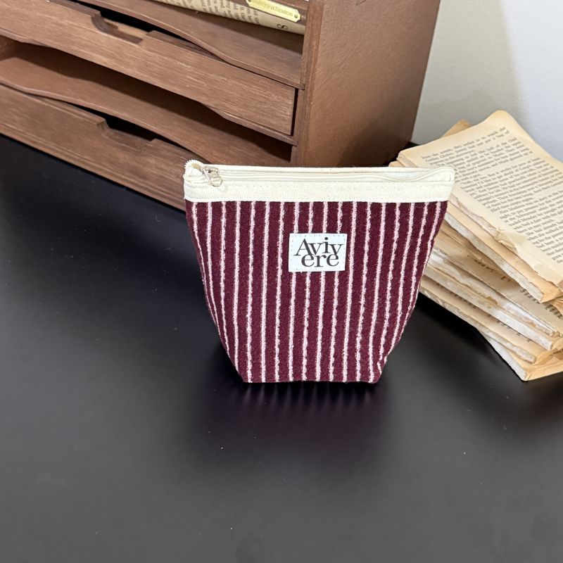 classic pouch_terry winepink
