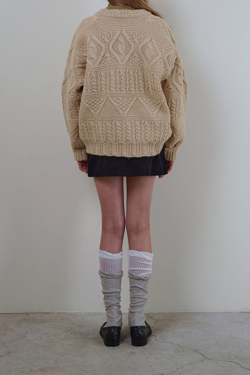 Carol cable knit_beige