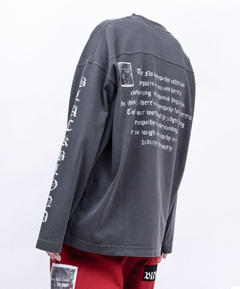 BBD クラッシュドフェイスピグメントロングtシャツ