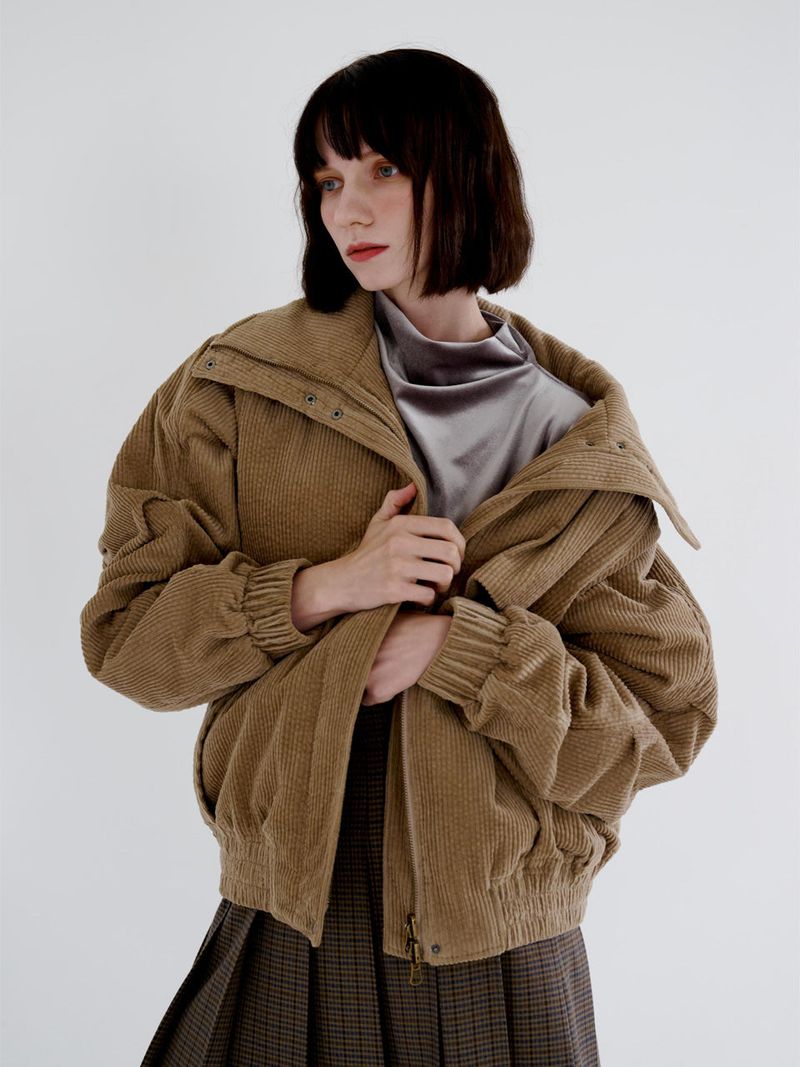 LETOILE(レトワール)の「CORDUROY HIGH NECK BROWN JUMPER(Jackets/Outerwear)」