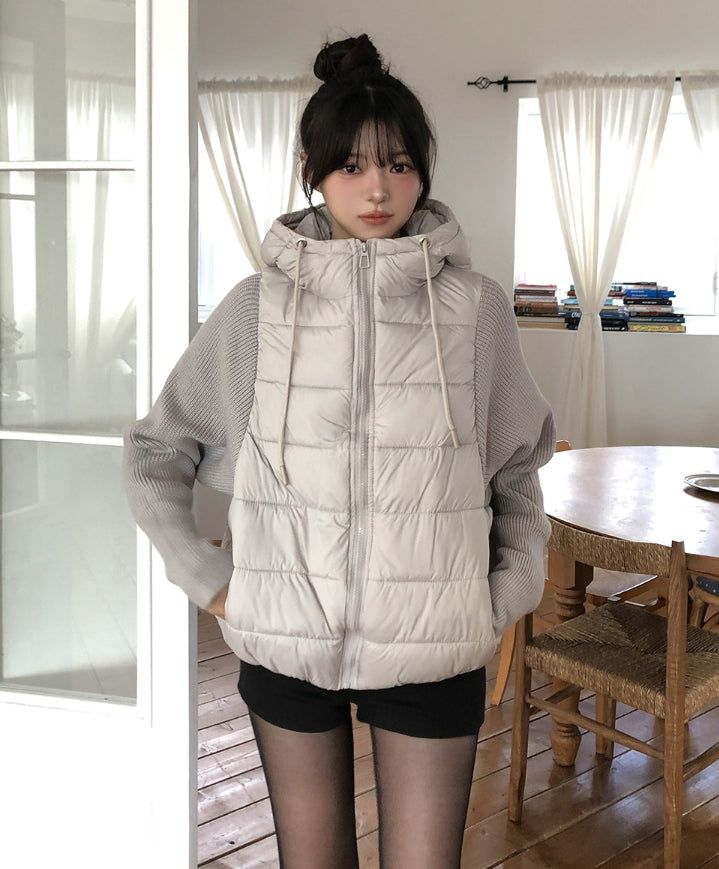 ULAN（ユレン）の「Fog Hooded Knit Lightweight Padded Jacket（Jackets/Outerwear）」