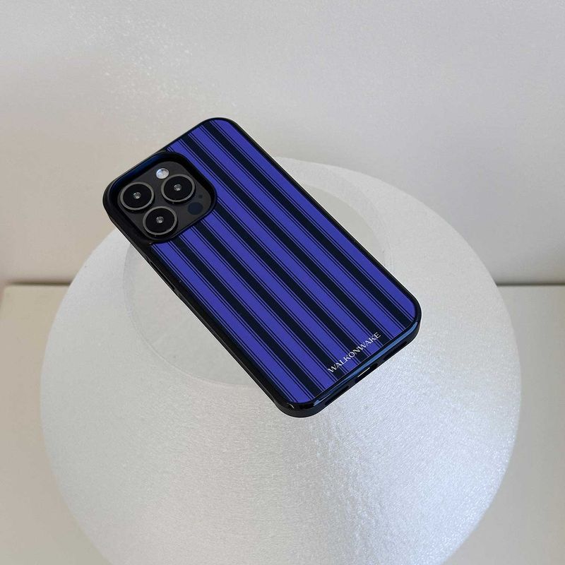 [Glass] Stripe case(purple)