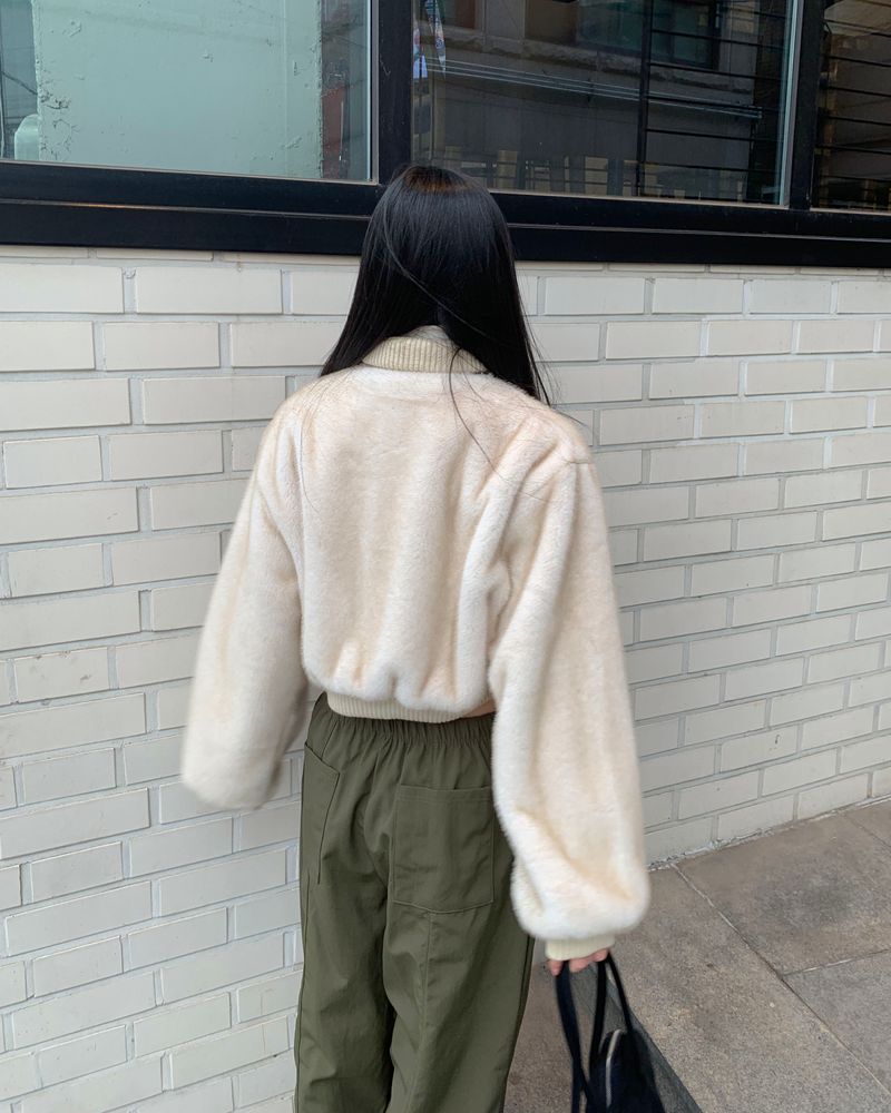 knit polar fur jumper