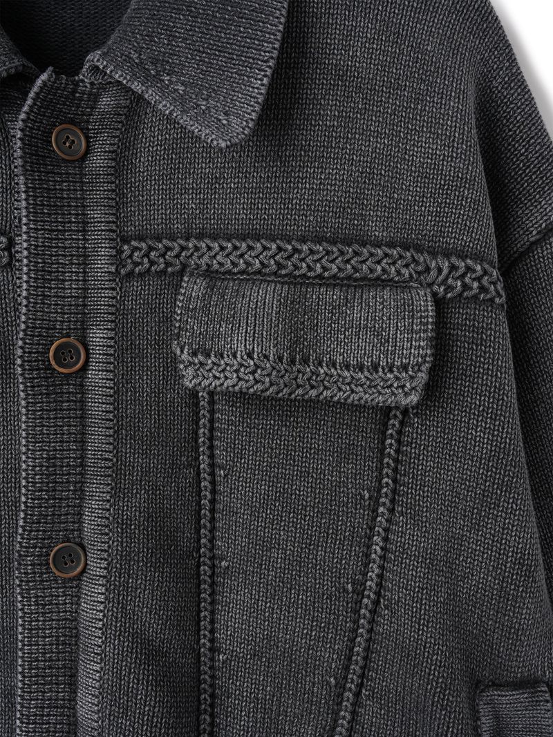 Enmic Trucker Washed Cardigan 2C