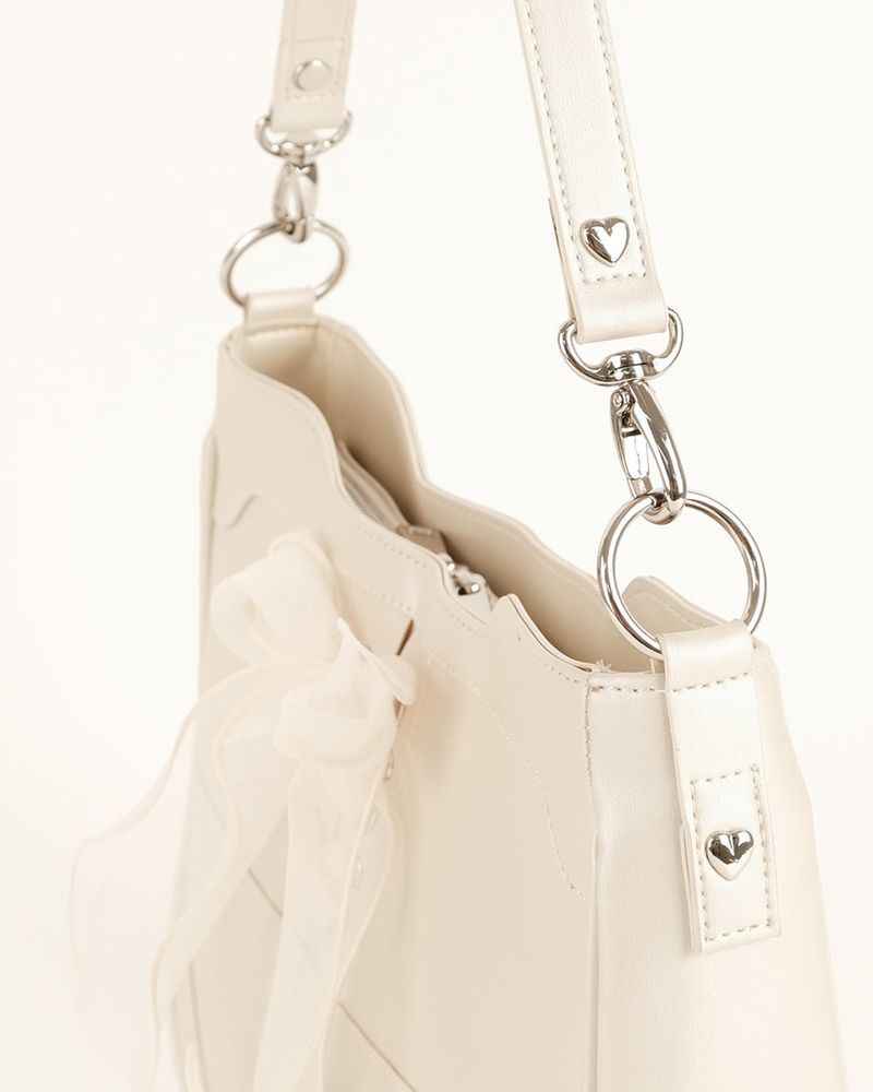 Bustier ribbon bag_ivory