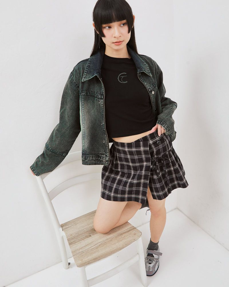 catha（カタ）の「Dami Tartan Pleats Mini Skirt（Skirts）」