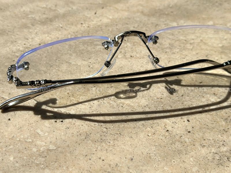 Silver square glasses