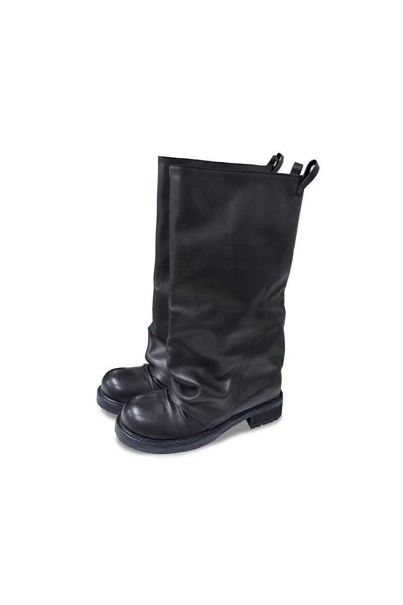 JCAESAR(ジュリウス・シーザー)の「Wrinkled Leather Tube Boots(Shoes)」