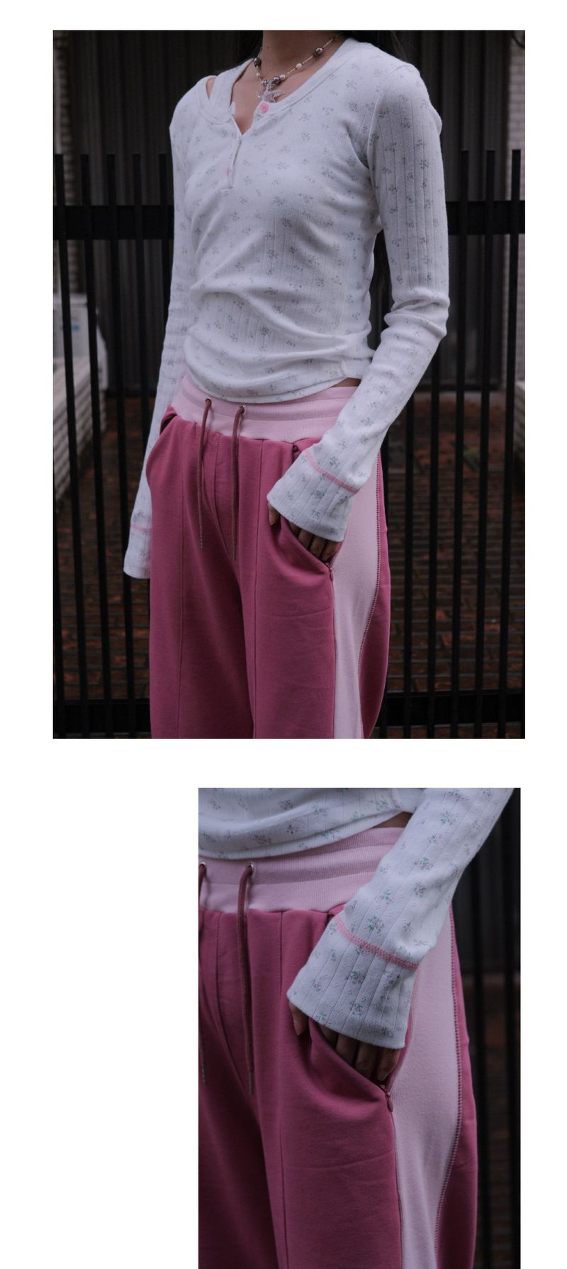 flower long sleeve white