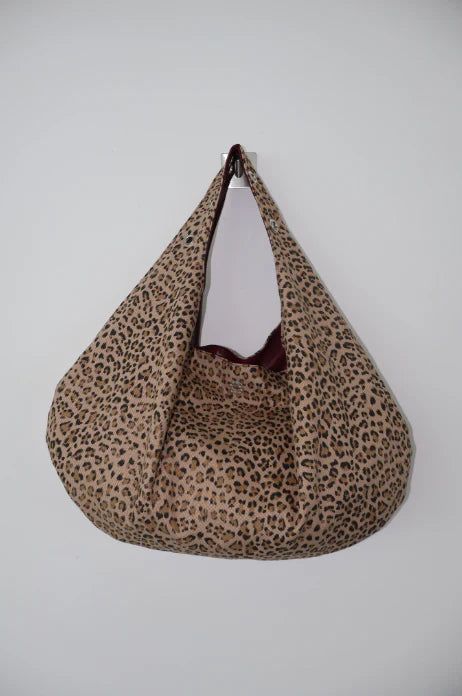 EYELET LEATHER BAG - BROWN