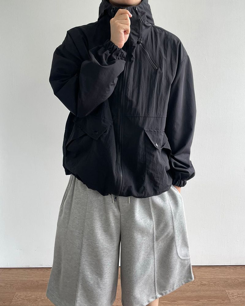 Util Zipper Hood Windbreaker