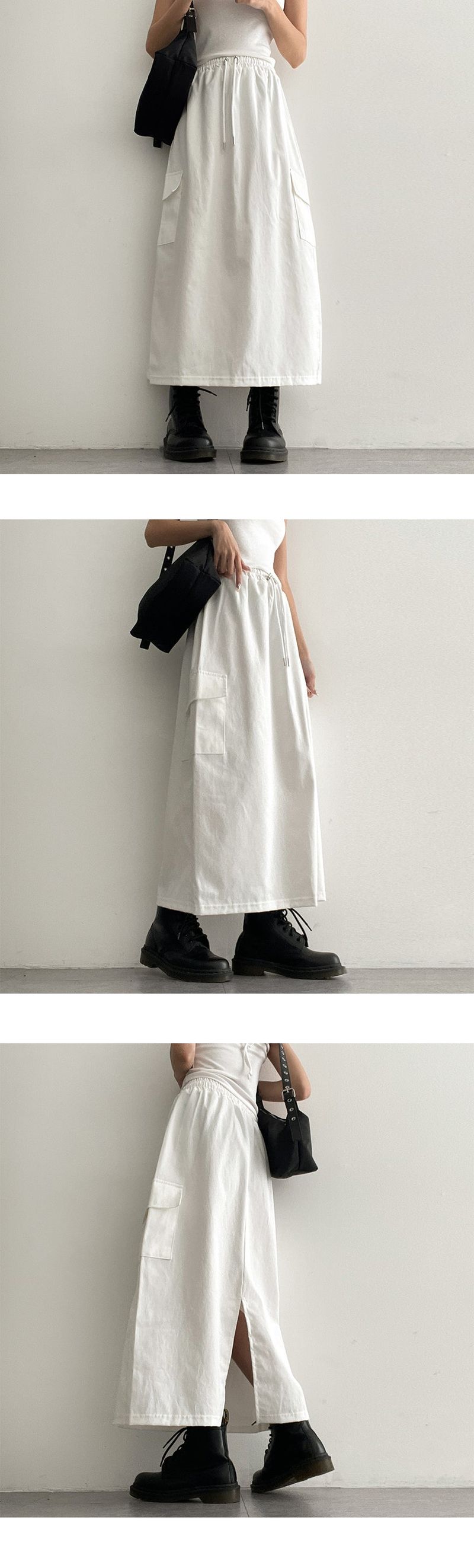 Ricoh Cotton Cargo Long Skirt