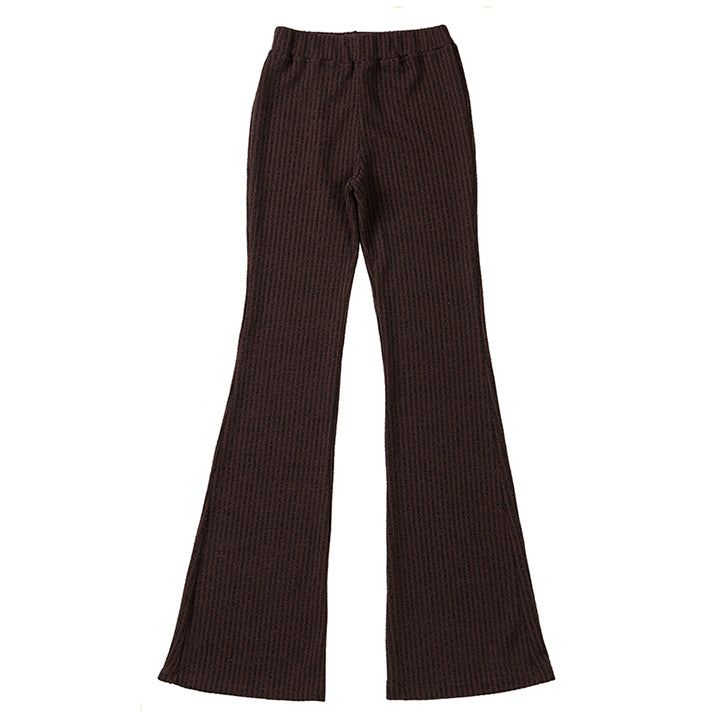KNITTED SLIM BOOTSCUT PANTS