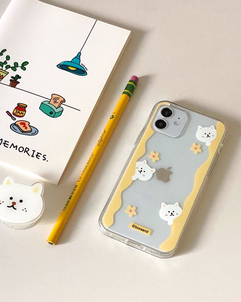 Flower cat jelly case (iphone case)