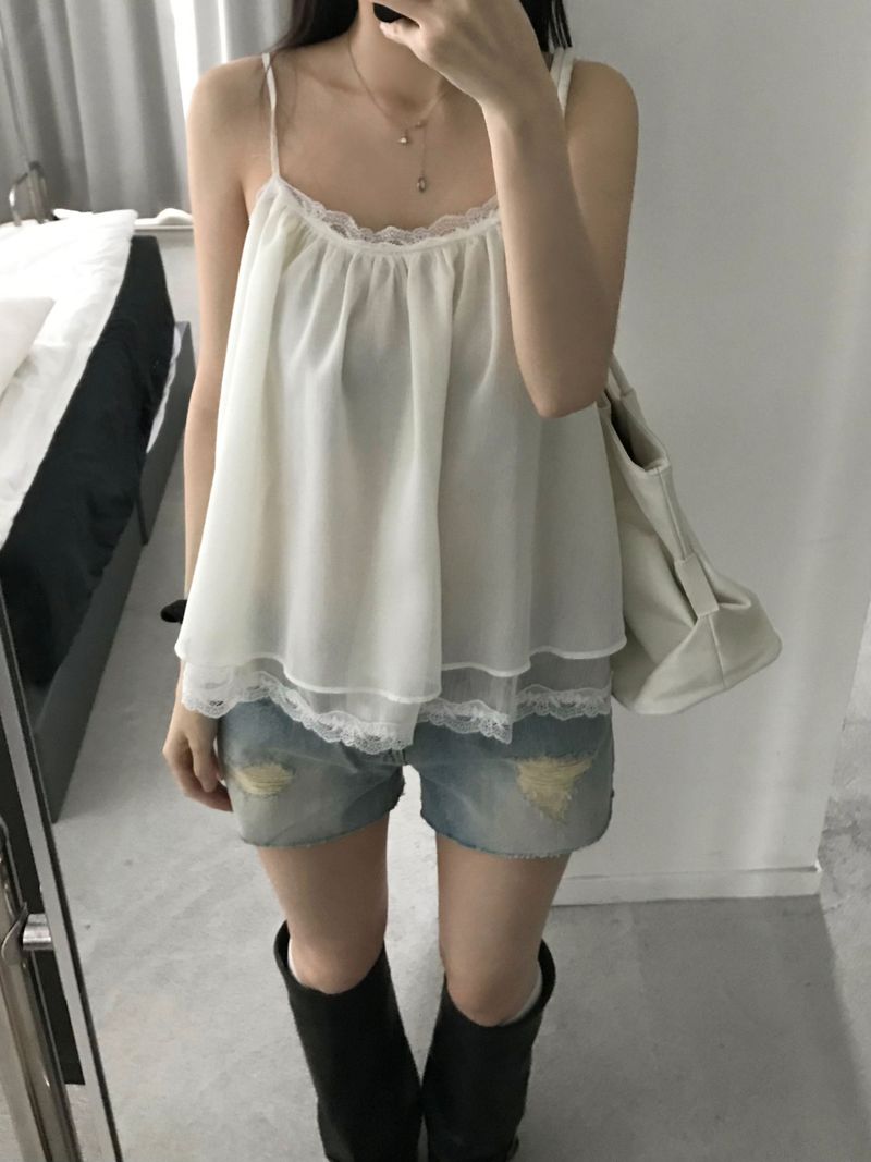 Perrier Frill Top (3 colors)