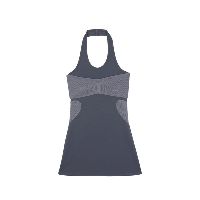 Layered heart halter dress 003