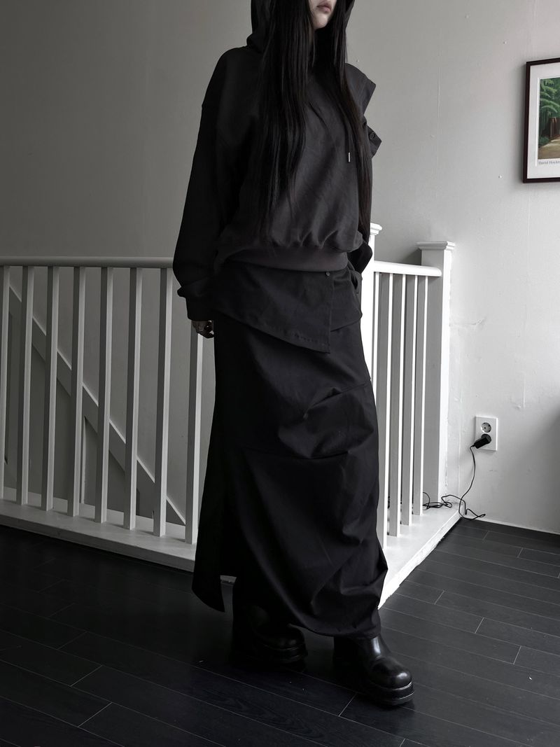 [set] from wrap long skirt (2color)