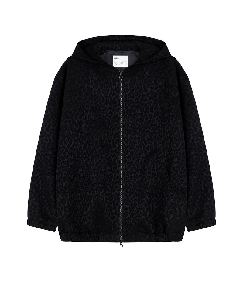 [Unisex] Hoodie Leopard Jumper Black