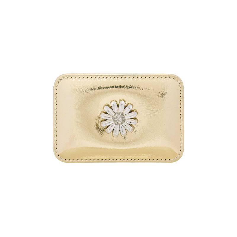 Daisy Slim Mini Transportation Card Wallet shine gold