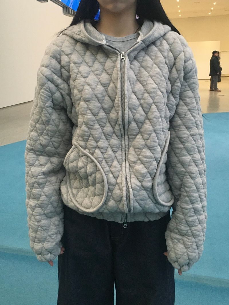 Marron Quilted Jumper (3c)